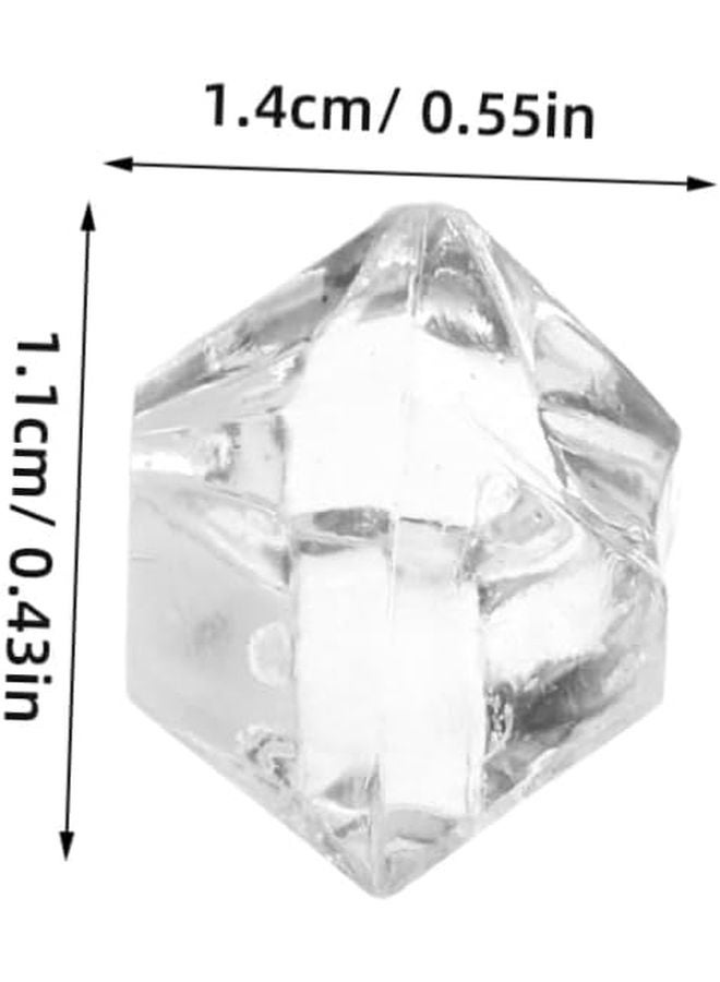 GLEAVI 400 قطعة مكعبات ثلج بلاستيكية واقعية قابلة لإعادة الاستخدام، وهمية شفافة لحشو المزهرية، ديكور المنزل، تصوير حفلات الزفاف - Image 2